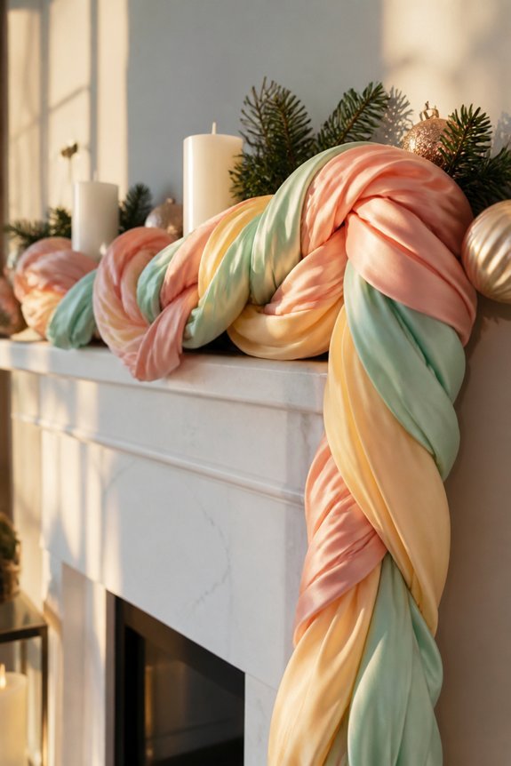 colorful taffy inspired swags