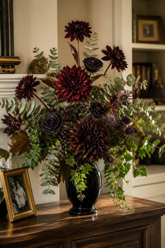 combine real faux florals