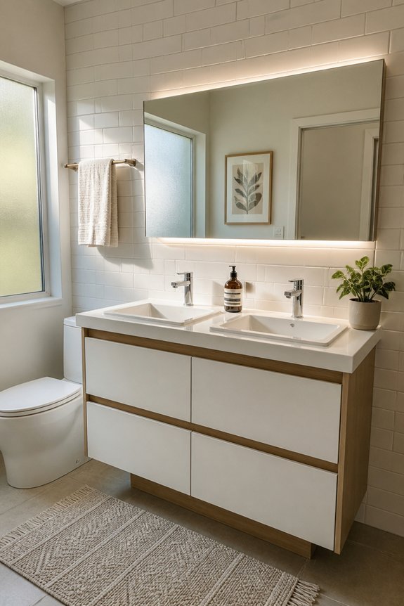 compact double sink vanities