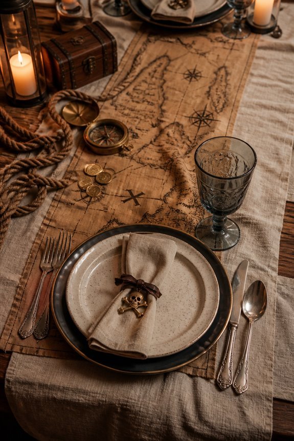 compass rose burlap trims