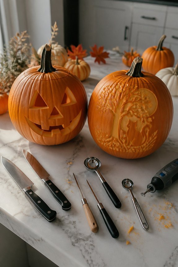 complex layered pumpkin designs