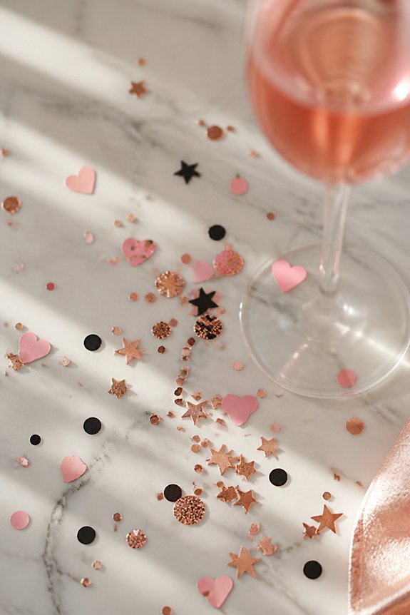 confetti accents for elegance