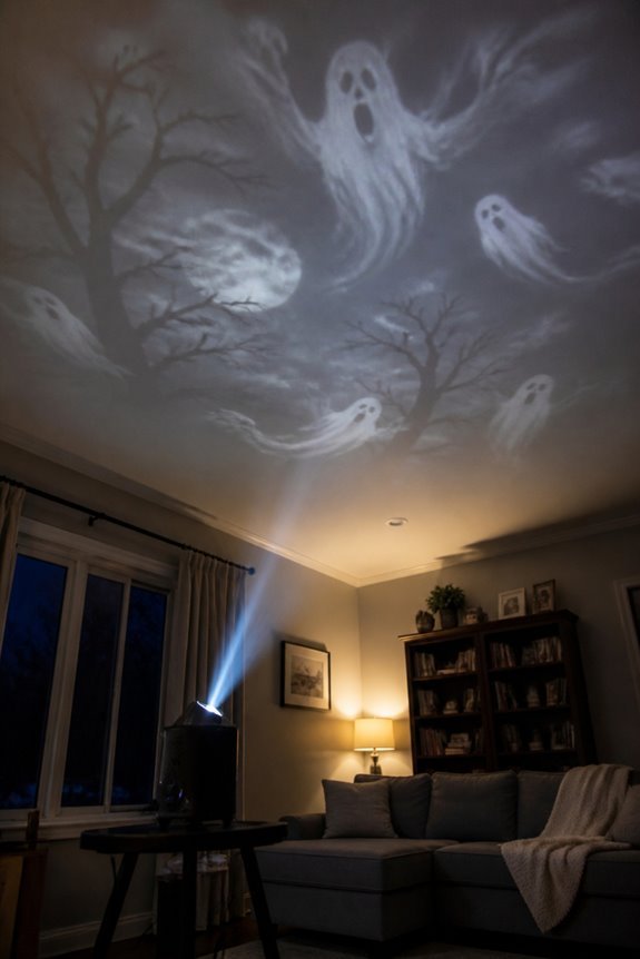 continuous animated ceiling projections