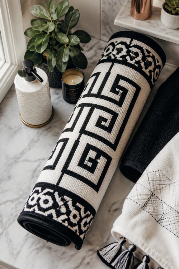 coordinated black and white aesthetic
