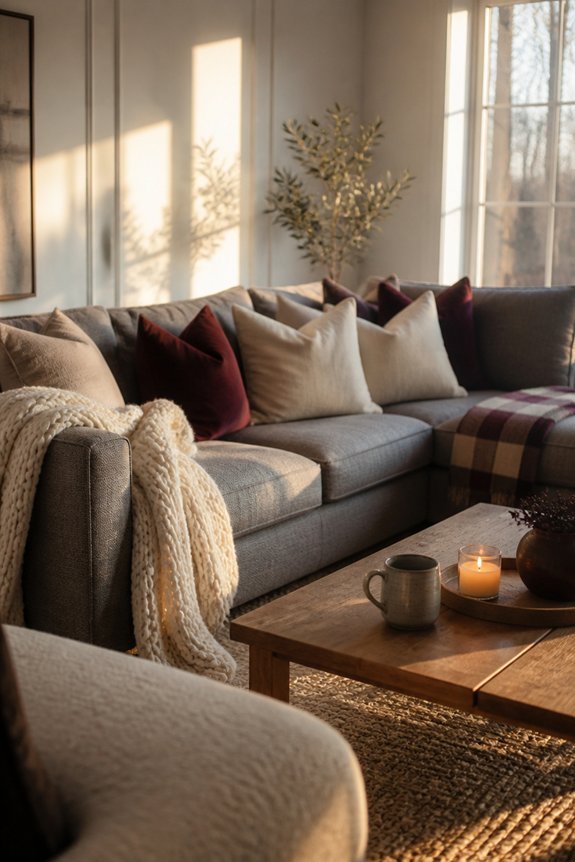 coziness through layered textiles