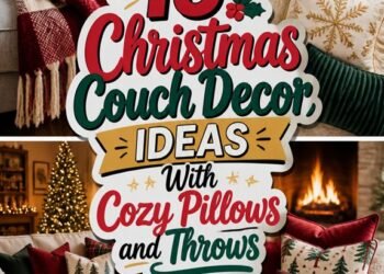 cozy christmas couch decor