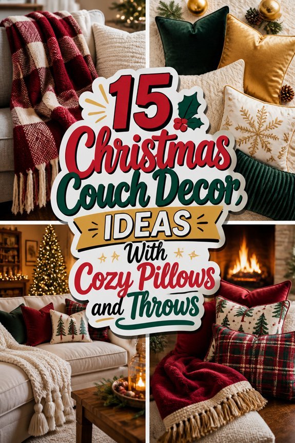 cozy christmas couch decor