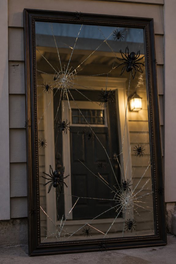 cracked spider web mirrors