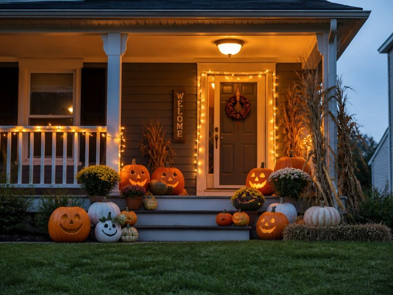 creative autumn porch displays