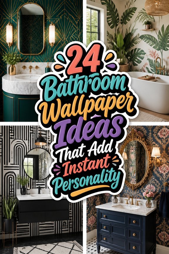 creative bathroom wallpaper ideas