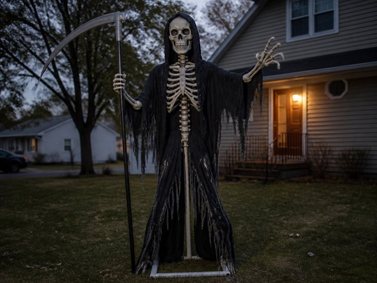 creepy halloween yard decoration