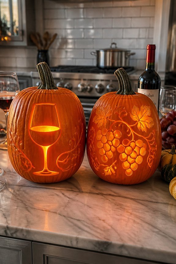 culinary themed pumpkin art