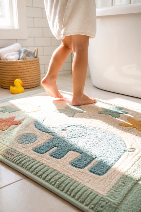 cushioned non slip bath mats