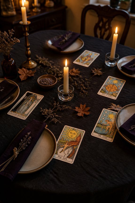 custom halloween tarot place cards