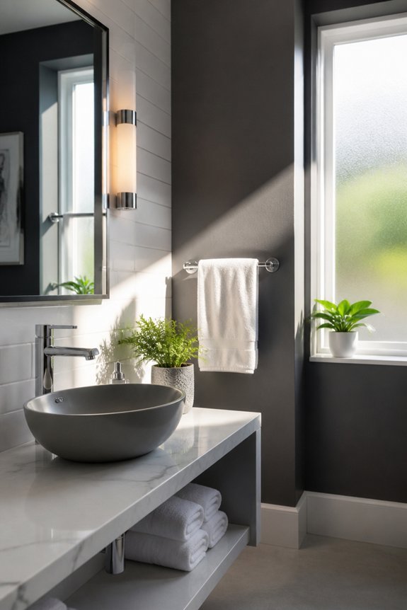 dark grey light fixtures