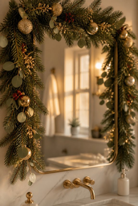 decorate mirror with garland