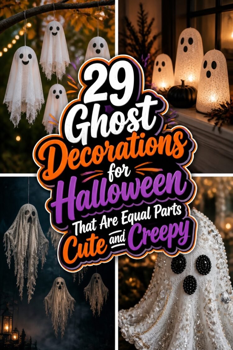 decorated cute creepy ghosts