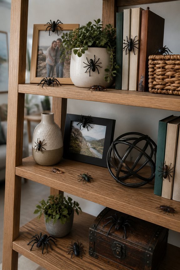 decorating shelves with crawlers