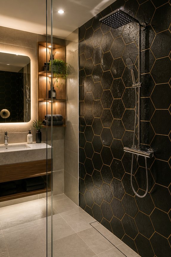 decorative bathroom tile accent