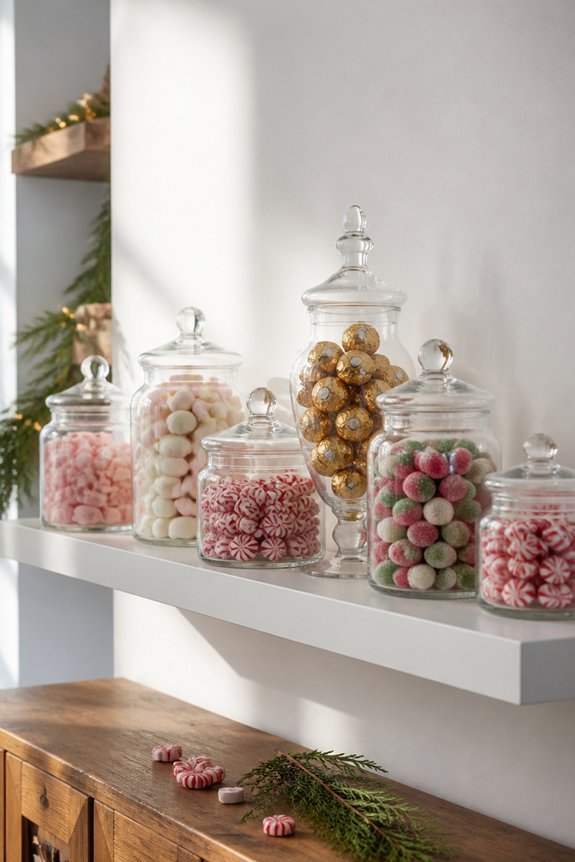 decorative candy jar displays