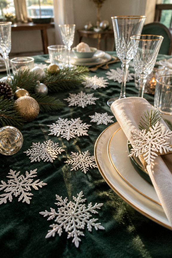decorative paper snowflakes scatter