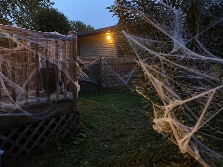 decorative synthetic spider webs