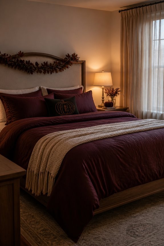 deep jewel toned halloween bedding