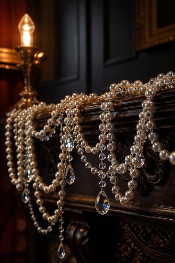 delicate victorian crystal garlands