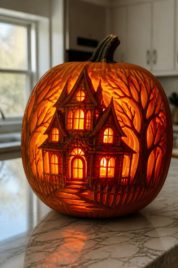 detailed haunted house design