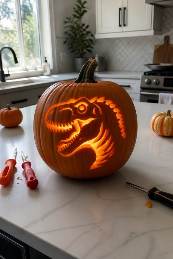 dinosaur profiles for pumpkins