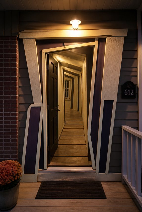 distorted doors disorienting visitors
