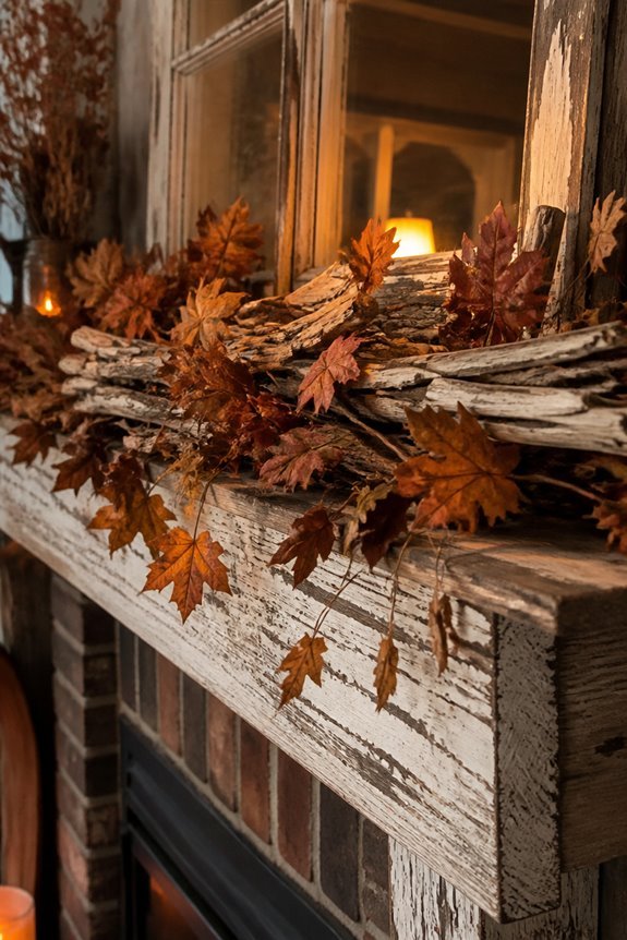 distressed wood autumn garlands