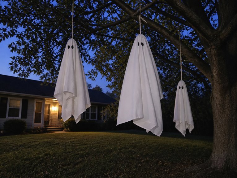 diy floating ghost decorations