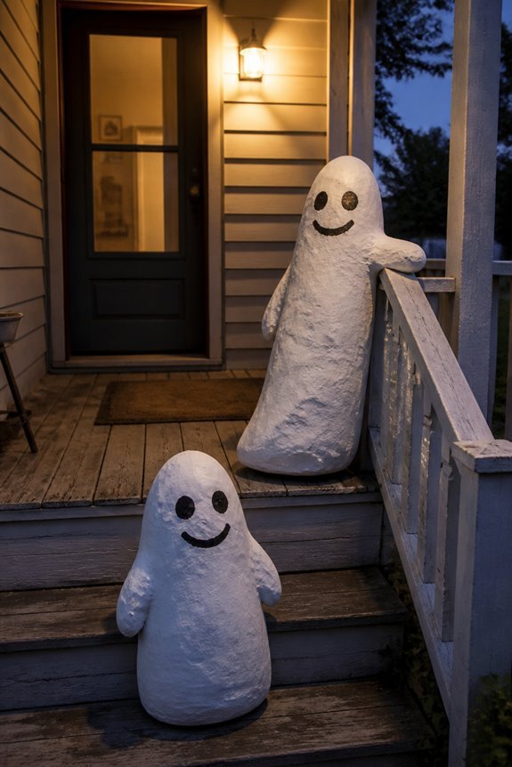 diy layered ghost sculptures