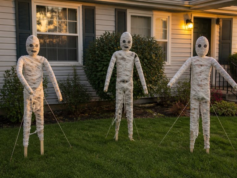 diy spooky mummy ornaments