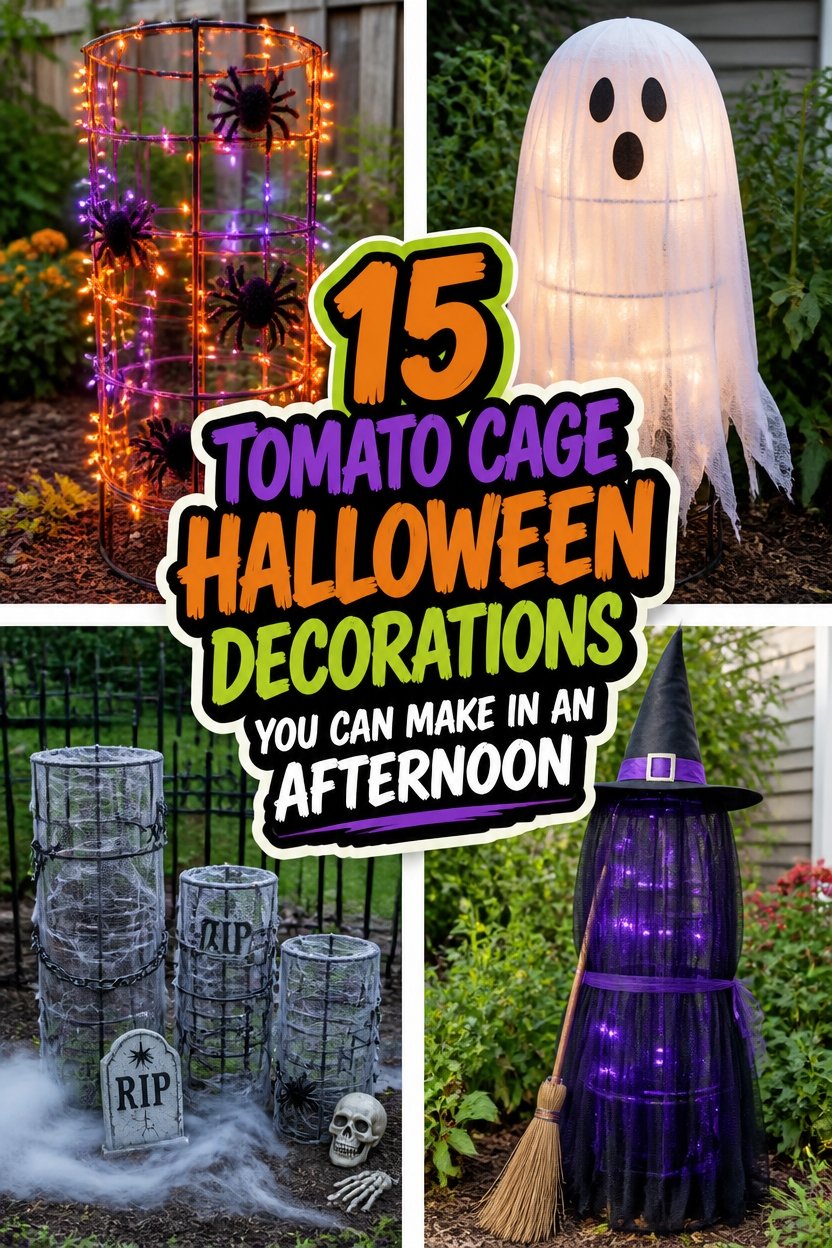Tomato Cage Halloween Decorations