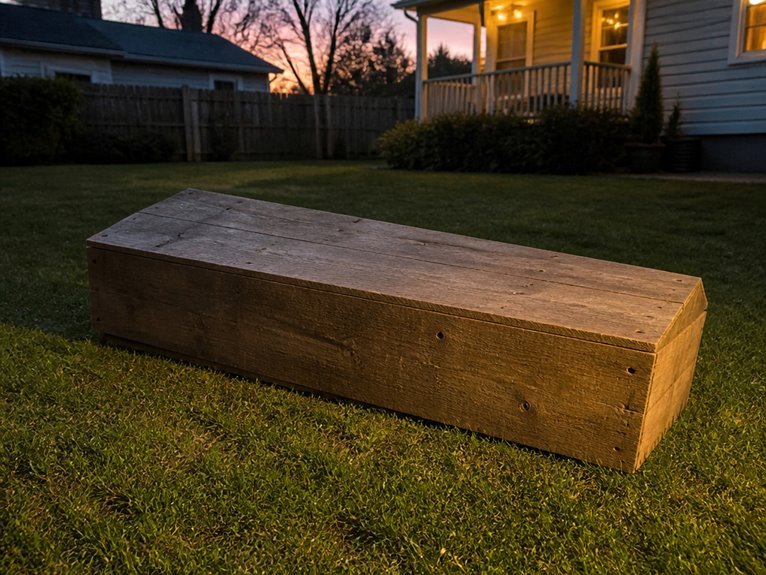 dramatic halloween coffin display