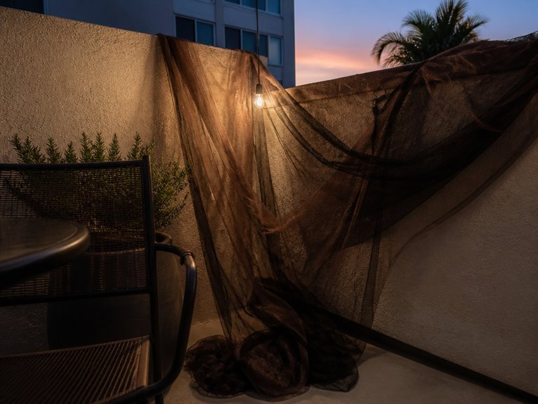 dramatic shadow fabric draping