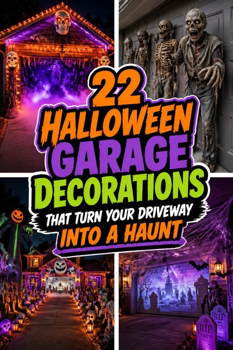 driveway haunted garage decorations