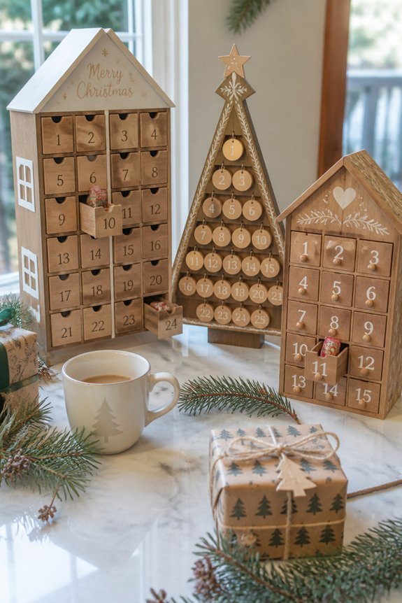durable wooden holiday countdown