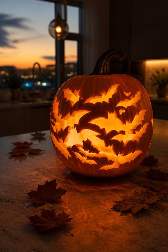 dynamic halloween bat design