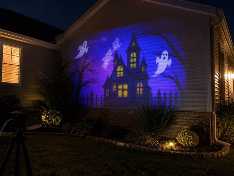 dynamic halloween projection displays