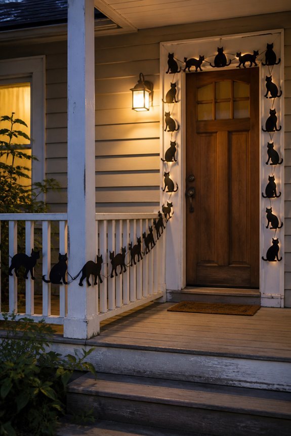 easy black cat garlands