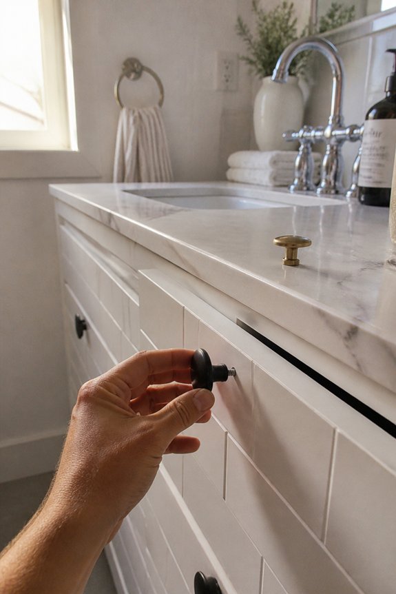 easy cabinet knob replacement