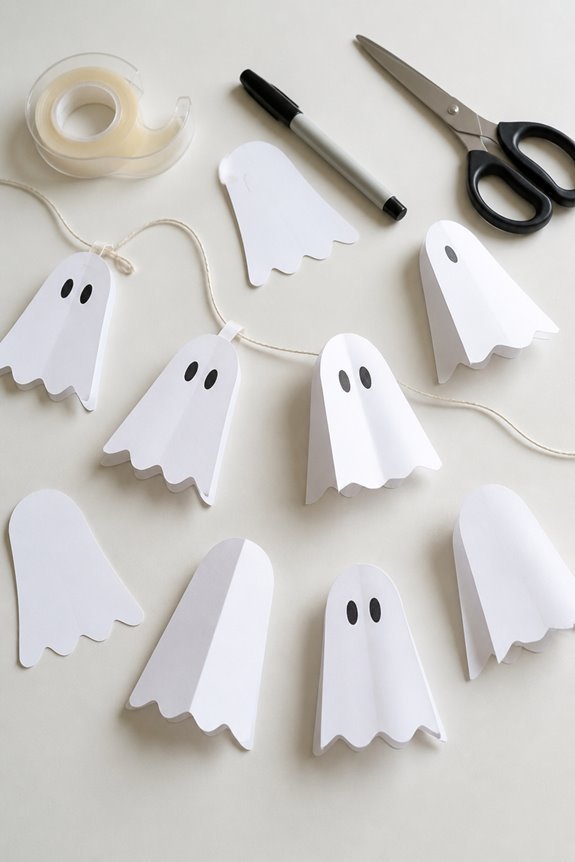 easy homemade ghost garland