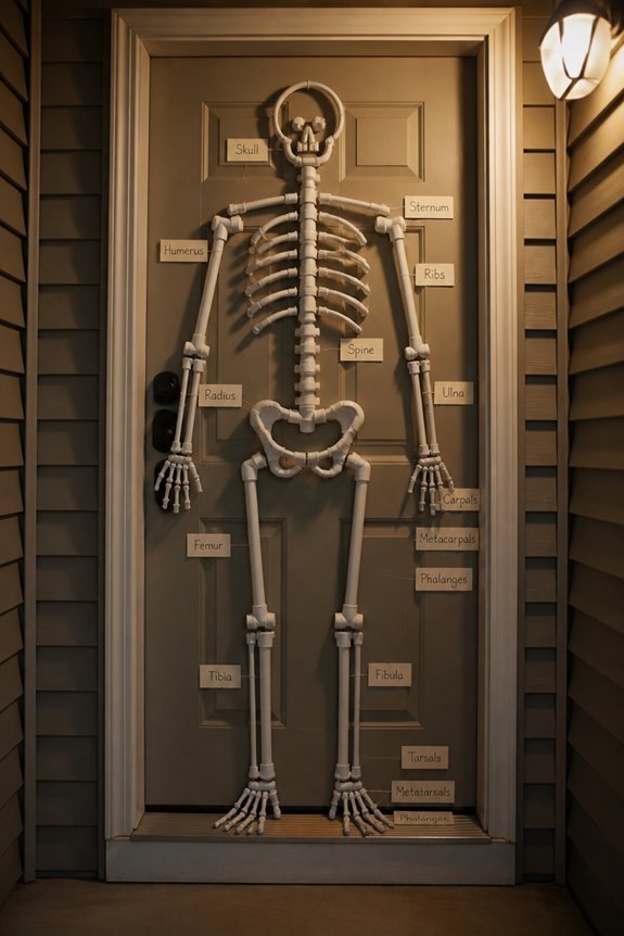 educational bone labeling display