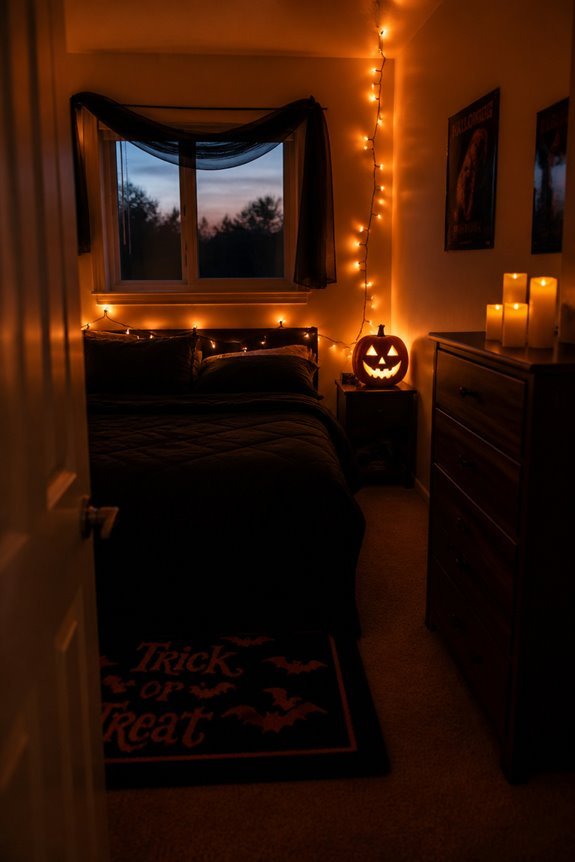 eerie bedroom decoration details