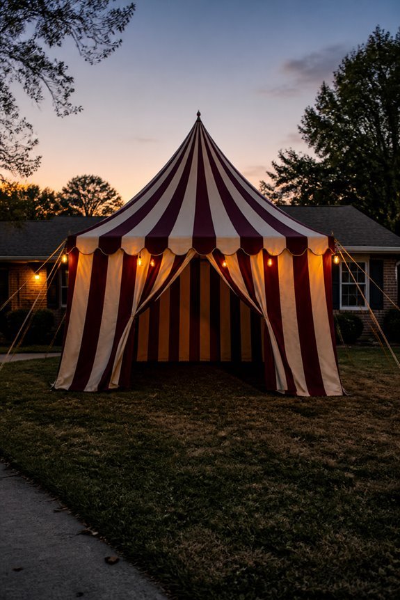 eerie carnival tent decor