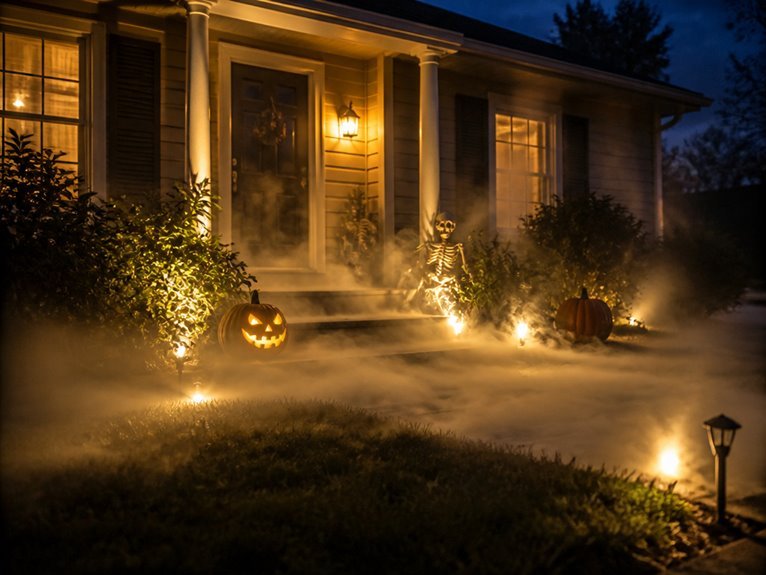 eerie fog enhances halloween decor