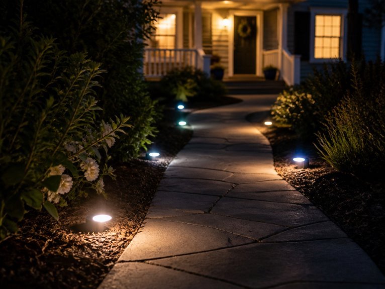 eerie garden pathway lighting